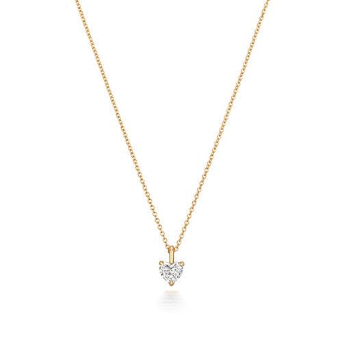 COLLIER EN OR 18 CARATS AVEC DIAMANTS EN FORME DE CŒUR