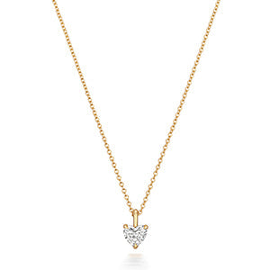 COLLIER EN OR 18 CARATS AVEC DIAMANTS EN FORME DE CŒUR