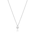  COLLANA A FORMA DI CUORE CON DIAMANTI IN ORO BIANCO 18KT