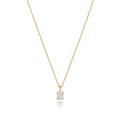 DIAMOND OVAL CUT NECKLACE IN 18CT GOLD