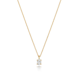 DIAMOND OVAL CUT NECKLACE IN 18CT GOLD