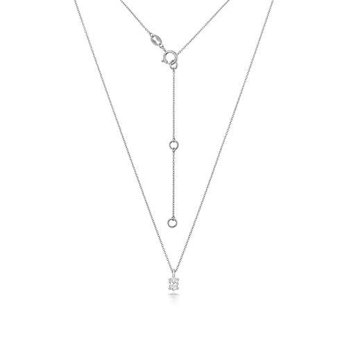Collier en or blanc 18 carats serti de diamants taille ovale