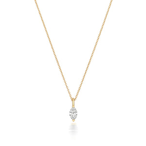 DIAMOND MARQUISE CUT NECKLACE IN 18CT GOLD