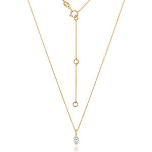 DIAMOND MARQUISE CUT NECKLACE IN 18CT GOLD