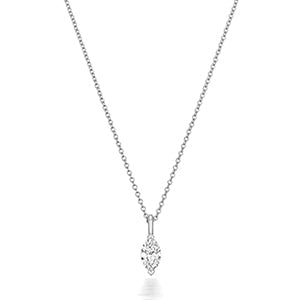 Collier en or blanc 18 carats serti de diamants taille marquise