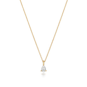 DIAMOND PEAR SHAPE NECKLACE IN 18CT GOLD