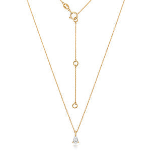 DIAMOND PEAR SHAPE NECKLACE IN 18CT GOLD