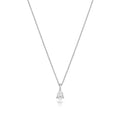 Birnenförmige Diamantkette aus 18-karätigem Weißgold