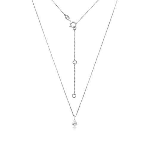 Collier en or blanc 18 carats serti de diamants en forme de poire