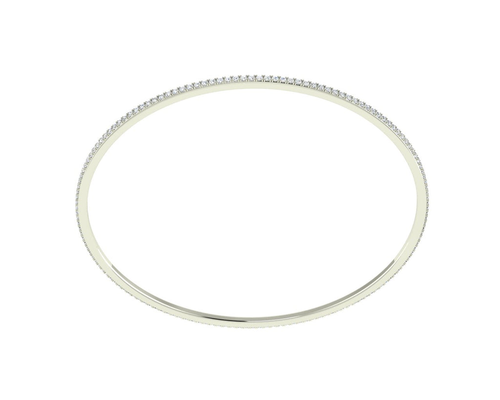 White Gold Diamond Slip on Bangle 1.20ct