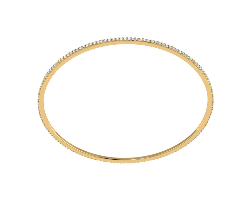 18ct Yellow Gold Diamond Slip on Bangle 1.20ct