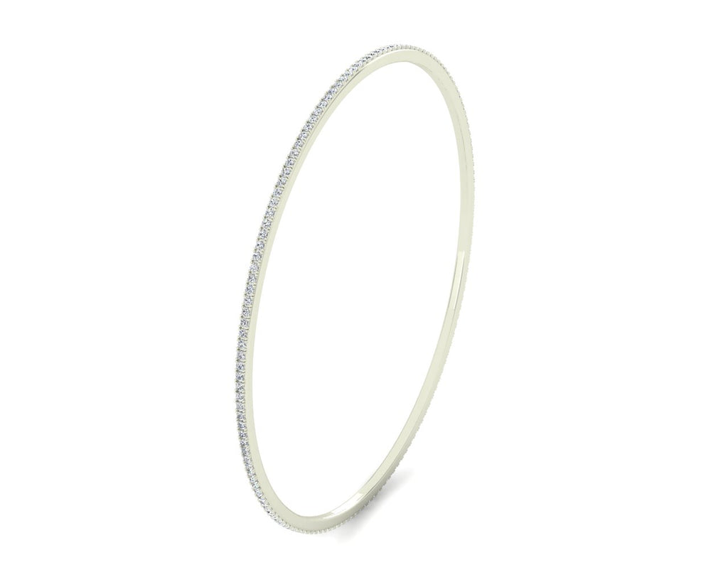 White Gold Diamond Slip on Bangle 1.20ct