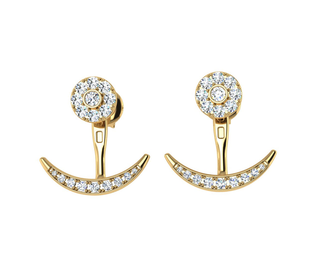 Boucles d'oreilles Diamond Jacket en or jaune