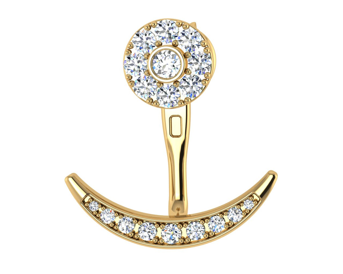 Boucles d'oreilles Diamond Jacket en or jaune