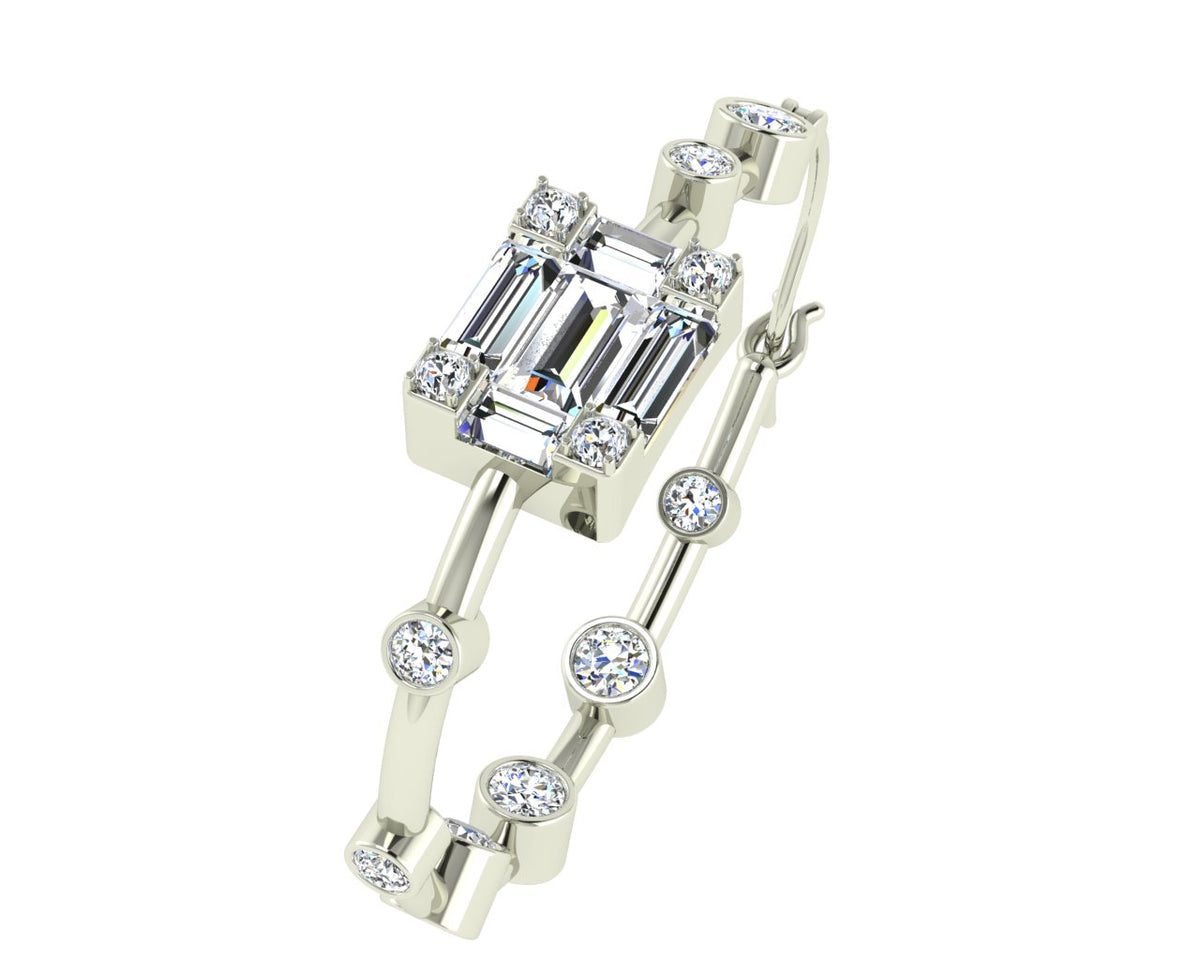Inside Out Diamond Hoops White Gold
