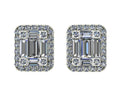 Puces d'oreilles en or blanc serties de diamants (0,65 ct)