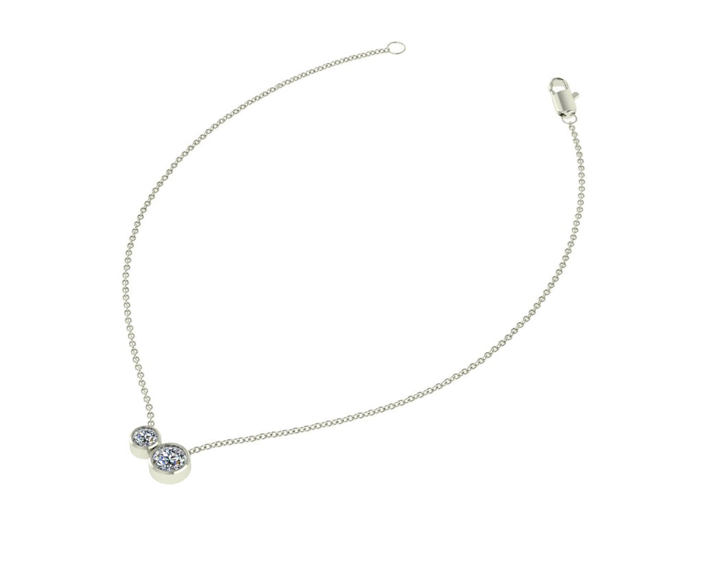 White Gold “You & I” Diamond Necklace