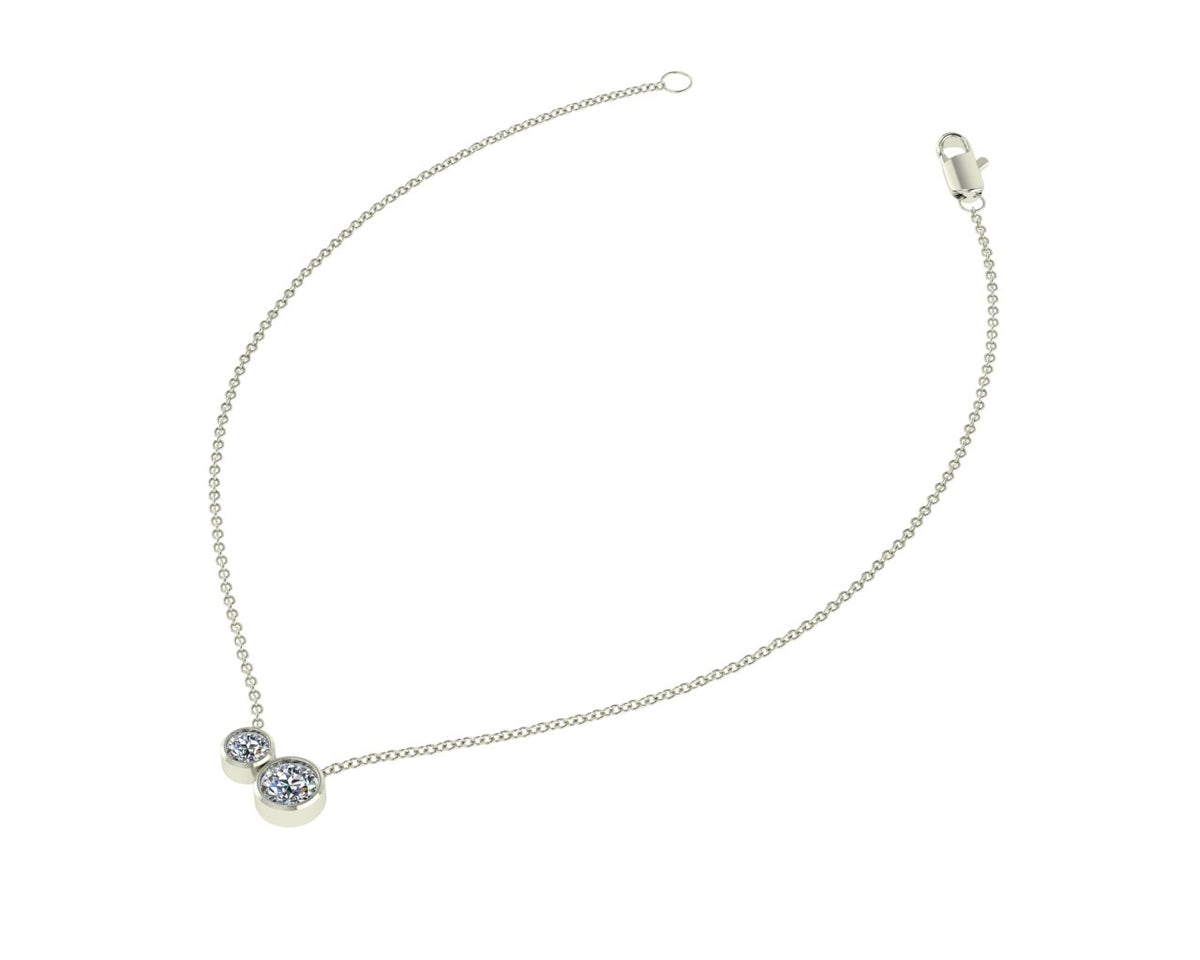 White Gold “You & I” Diamond Necklace