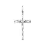 PDQ137W - CROIX EN DIAMANT ET OR BLANC 18 CARATS