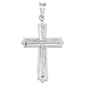 PDQ139W – Diamantkreuz aus 18-karätigem Weißgold