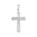 PDQ139W – Diamantkreuz aus 18-karätigem Weißgold