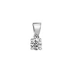 PDQ141W - DIAMOND 4 CLAW PENDANT IN 18CT WHITE GOLD