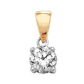 PDQ142 – Diamant-Anhänger mit vier Krallen in 18-karätigem Gold