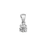 PDQ142W - DIAMOND 4 CLAW PENDANT IN 18CT WHITE GOLD