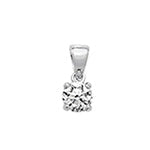 PDQ143W - DIAMOND 4 CLAW PENDANT IN 18CT WHITE GOLD