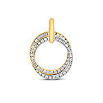 PDQ144 - DIAMOND INTERLOCKING CIRCLE PENDANT IN 18CT GOLD