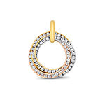 DIAMOND INTERLOCKING CIRCLE PENDANT IN 18CT GOLD