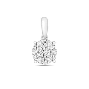 PDQ146W - DIAMOND BRILLIANT PENDANT IN 18CT WHITE GOLD