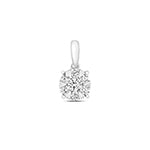 PDQ146W - DIAMOND BRILLIANT PENDANT IN 18CT WHITE GOLD