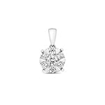 PDQ147W - DIAMOND BRILLIANT PENDANT IN 18CT WHITE GOLD