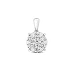 PDQ148W - DIAMOND BRILLIANT PENDANT IN 18CT WHITE GOLD