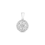 PDQ149W - DIAMOND BRILLIANT HALO PENDANT IN 18CT WHITE GOLD