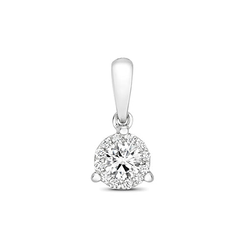 PDQ150W - DIAMOND BRILLIANT 3 CLAW PENDANT IN 18CT WHITE GOLD