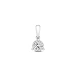 PDQ150W - DIAMOND BRILLIANT 3 CLAW PENDANT IN 18CT WHITE GOLD