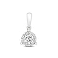  PDQ151W - PENDENTE A 3 GRIGLIE CON DIAMANTI BRILLANTI IN ORO BIANCO 18KT
