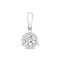 PDQ152W - PENDENTE A 3 GRIGLIE CON DIAMANTI BRILLANTI IN ORO BIANCO 18KT