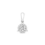 PDQ152W - DIAMOND BRILLIANT 3 CLAW PENDANT IN 18CT WHITE GOLD