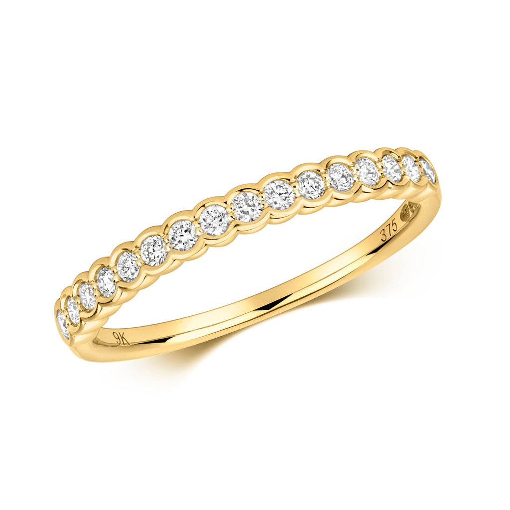  ANELLO CON DIAMANTI IN ORO GIALLO 18KT