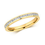DIAMOND CHANNEL SET HALF ETERNITY RING IN 18CT GOLD