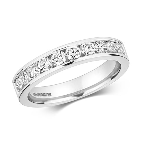 Diamond half eternity ring crafted in 18ct white gold