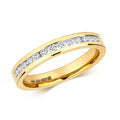 Halb-Ewigkeitsring mit Diamant-Kanalfassung aus 18-karätigem Gold