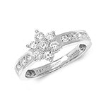 18ct white gold cluster diamond ring