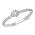 ANELLO CON DIAMANTI INCASTONATI SULLE SPALLE IN ORO BIANCO 18KT