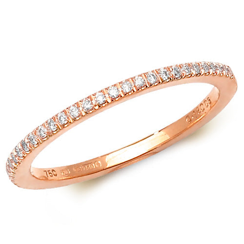 Stunning diamond half eternity band in 18ct rose gold