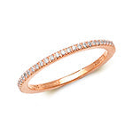 Elegant diamond half eternity band in 18ct rose gold