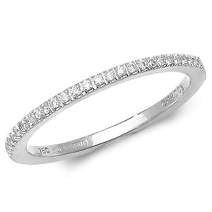 DIAMOND HALF ETERNITY BAND IN 18CT WHITE GOLD